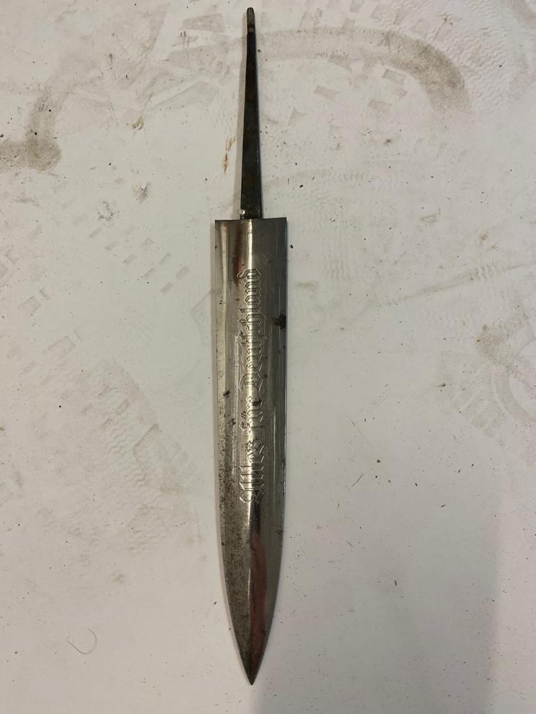 A WW2 German SA/NSKK Dagger Blade - Makers mark of ASCO. Solingen. ML385