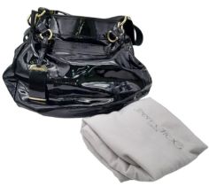 Jimmy Choo Black Patent Leather Handbag. Gorgeous feel to this handbag. Double strapped, with