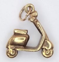 A 9K Yellow Gold Moped Charm 1.8g