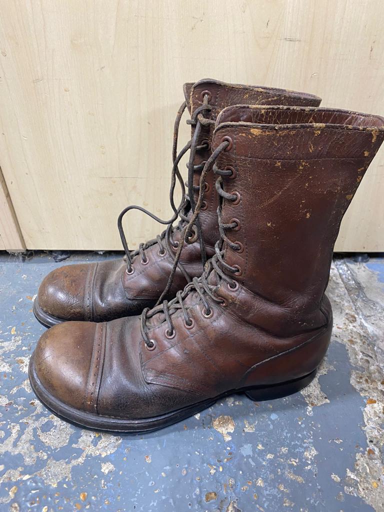A Pair of USA M1948 Combat Boots. These were used in the Korean war. Size 8E. ML404 - Image 2 of 6
