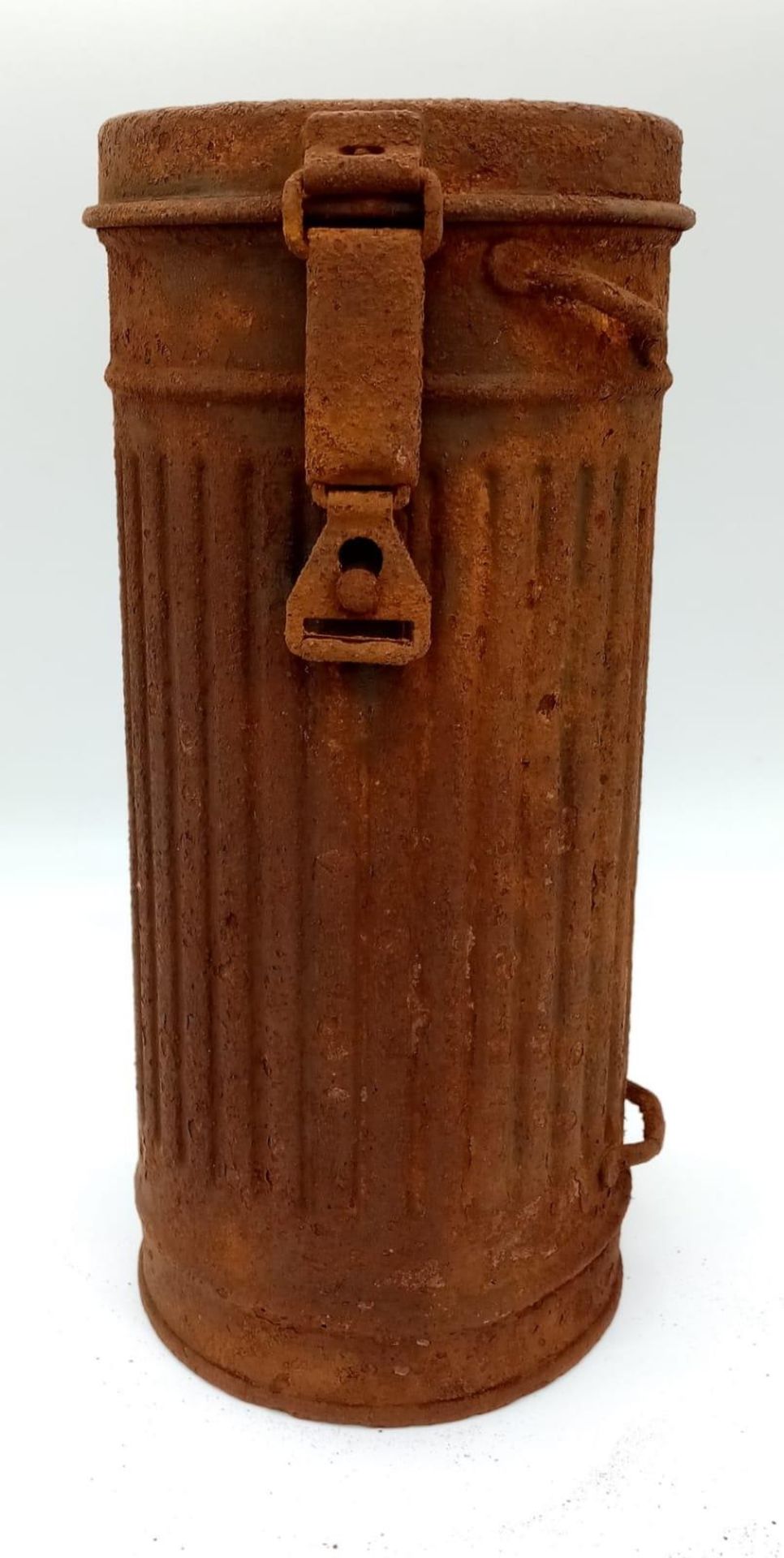 Semi Relic WW2 German Medics Gas Mask Canister. Found in Normandy, France.