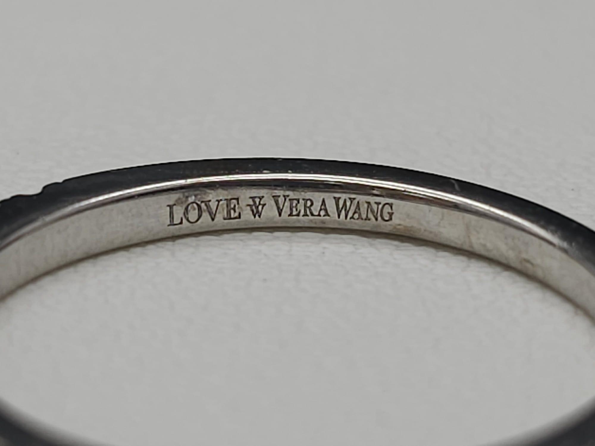 18K WHITE GOLD 0.23CT DIAMOND BAND RING ""YOU KNOW THE NAME"" VERA WANG FROM THE LOVE COLLECTION. - Image 7 of 8