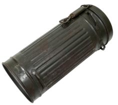 WW2 German Gas Mask Canister named to an SS Panzer Grenadier.