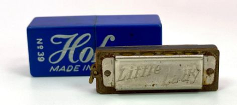Four Vintage Harmonicas - Two German Pro Harps and Two Miniatures!