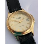 Ladies ROTARY QUARTZ WRISTWATCH L7394. Finished in gold tone, having sweeping second hand and date