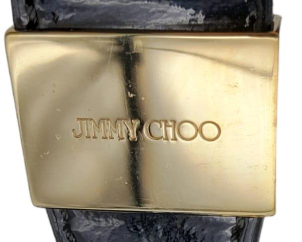 Jimmy Choo Black Patent Leather Handbag. Gorgeous feel to this handbag. Double strapped, with - Image 8 of 11