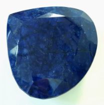 A Massive 5048ct Earth Mined African Blue Sapphire. Pear Shape. GLI Certified. Colour Enhanced Gem.