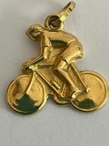 9 carat Italian GOLD BICYCLE CHARM. 0.8 grams.