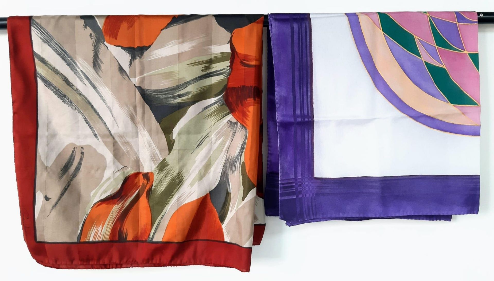 Six Silk Scarves - Different colours and designers. - Bild 4 aus 4