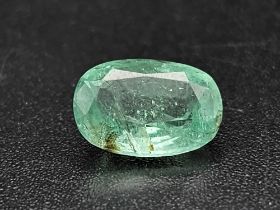 A 1.68ct Rare Afghanistan Panjshir Mines Emerald. GFCO Swiss Certified.