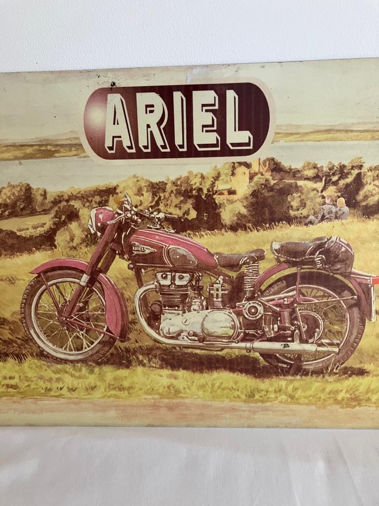 Vintage Metal SIGN for ARIEL MOTORCYCLES. 40 cm x 30 cm. (16” x 12”). - Image 2 of 3