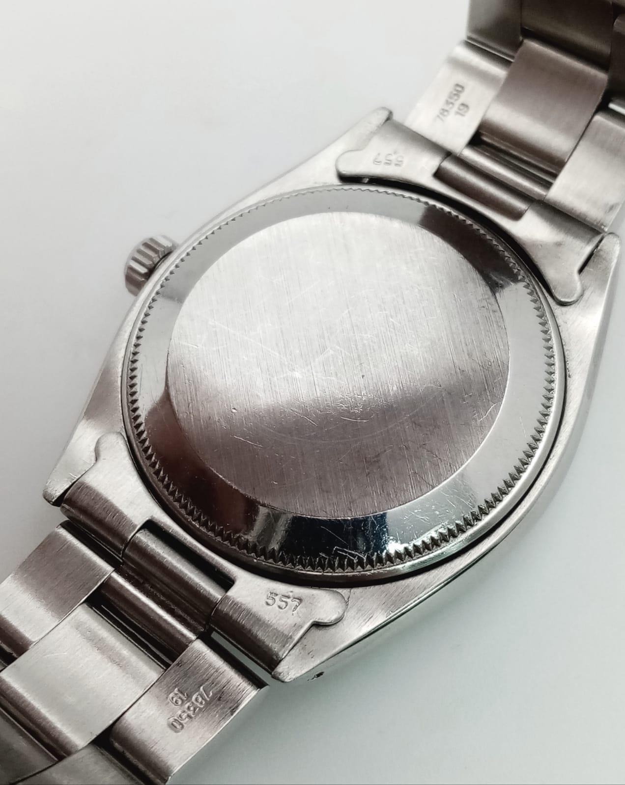 A Vintage Rolex Oyster Perpetual Gents Watch. Stainless steel bracelet and case - 34mm. Automatic - Image 7 of 9