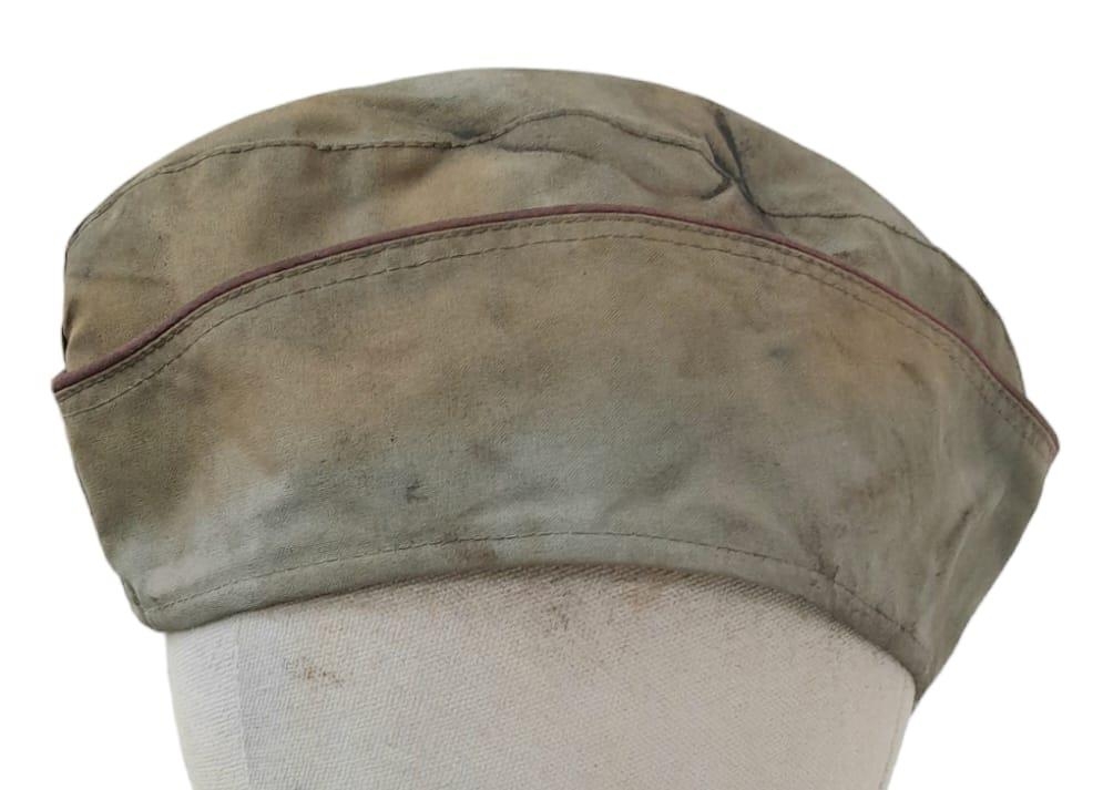WW2 German Hitler Youth Side Cap. Found in an Attic near Breman. It looks like it became damp at - Image 2 of 5