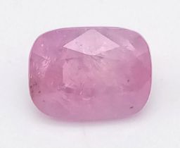 A 4.15ct Very Rare Pink Untreated Kashmir Sapphire Kashmir Gemstone. Comes with a Swiss GFCO