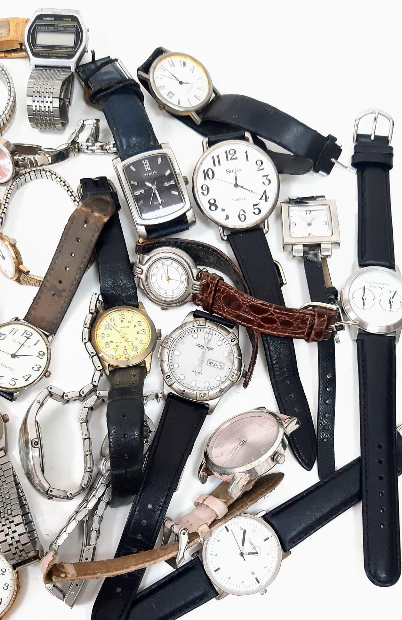 A Collection of 32 Gents and Ladies Watches - Includes Rotary, Sekonda and Casio brands. Most in - Image 2 of 3