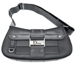 Christian Dior Vintage Colombus Bag. Classic Dior quality throughout, silver tone hardware, flap