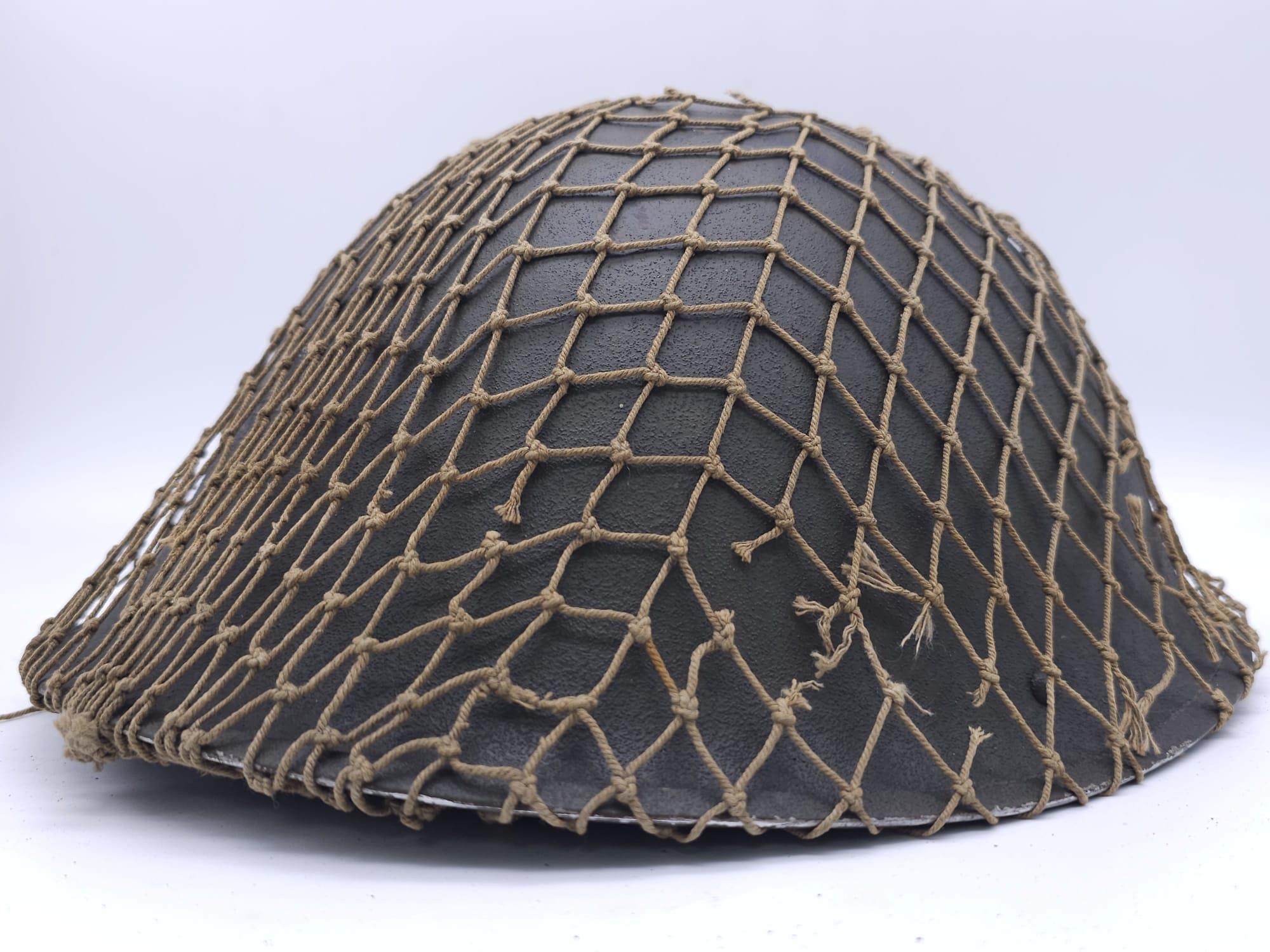 Korean War Era British Mk III Helmet. 1945 Dated Liner. Insignia of the Gloucestershire Regiment - Image 3 of 9