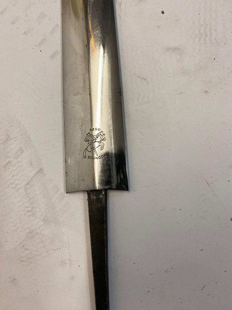A WW2 German SA/NSKK Dagger Blade - Makers mark of ASCO. Solingen. ML385 - Image 4 of 5