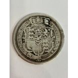 SILVER GEORGE III SHILLING 1820. Drilled.