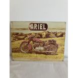 Vintage Metal SIGN for ARIEL MOTORCYCLES. 40 cm x 30 cm. (16” x 12”).