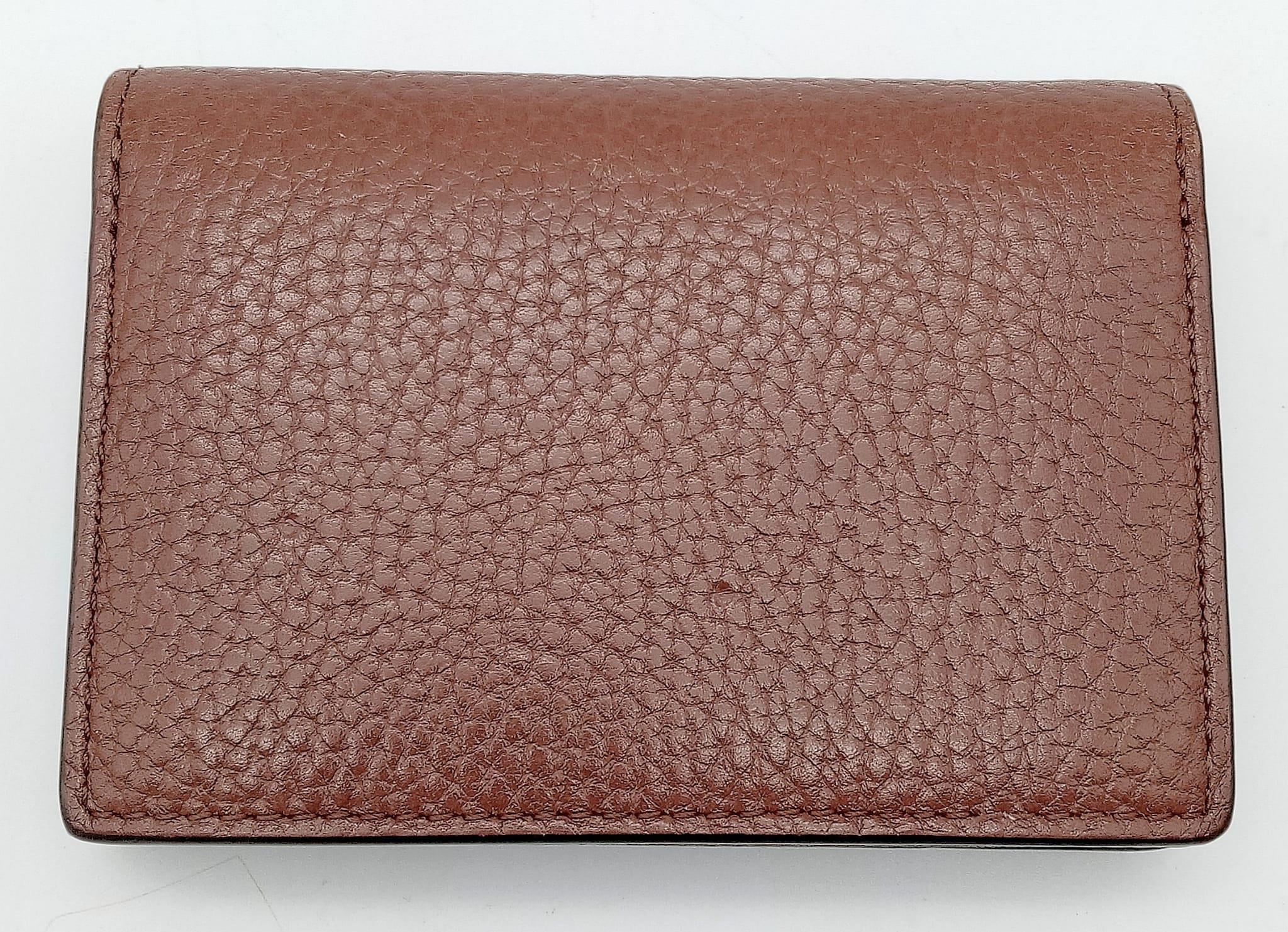 A Mulberry Brown Coin Purse/Card Holder. Pebbled leather exterior. Flap opening with press stud - Image 2 of 5
