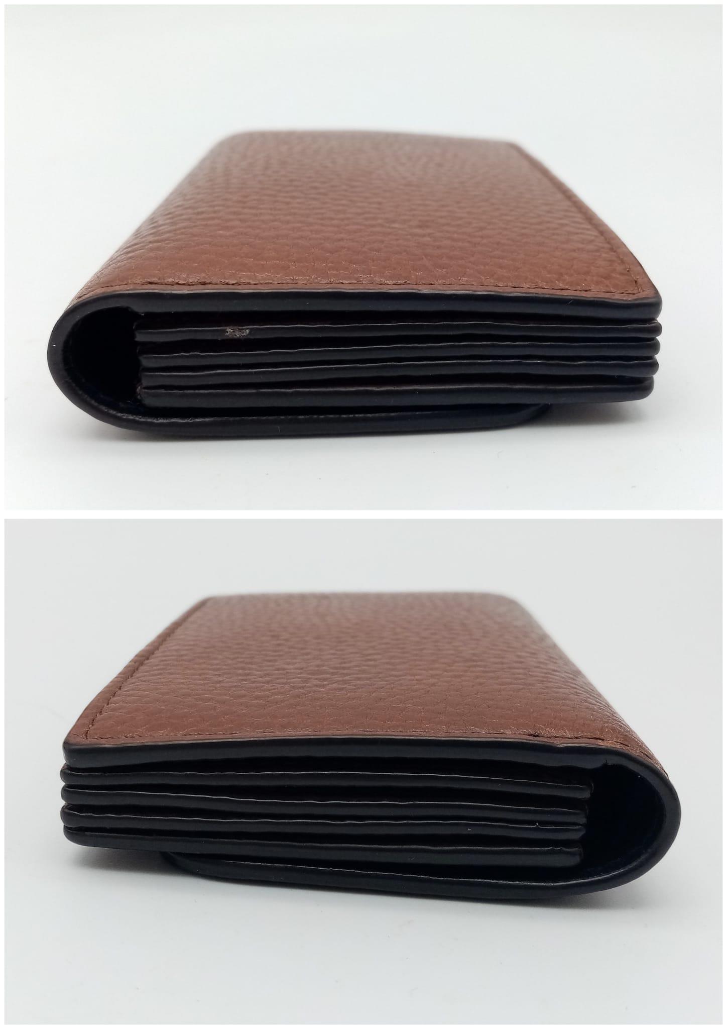 A Mulberry Brown Coin Purse/Card Holder. Pebbled leather exterior. Flap opening with press stud - Image 4 of 5