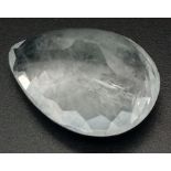 A 21.40ct, Pear Shape, Faceted Aquamarine Gemstone. Comes With GLI Certificate.