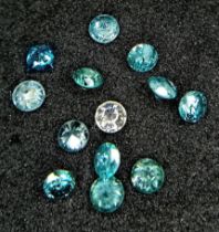 A 1.06ctw Parcel of Fancy Blue Diamonds.