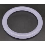 A Thin Lavender Jade Bangle. 6cm inner diameter. 7mm width.