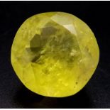 A 29.30ct Natural Yellow Beryl Heliodor, in Round shape. Comes with the GLI certificate.