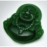A Chinese Green Jade Buddha Pendant. 4cm