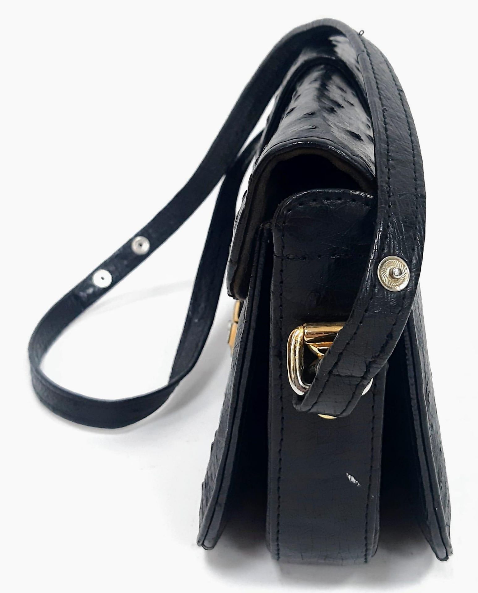 Vintage Corbeau Ostrich Leather Handbag. Circa 1970s, this wonderful handbag oozes elegance. - Image 6 of 13
