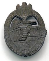 WW2 German Panzer Assault Badge. Nice original badge with steel pin.