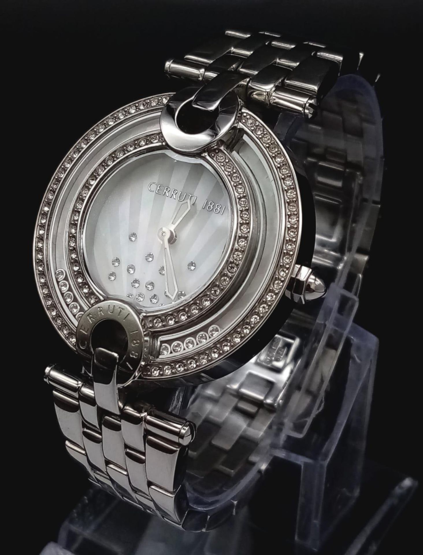 A fabulous, Italian designed, CERRUTI 1881 watch with floating “Happy diamonds” (synthetic). Case - Bild 4 aus 27