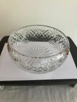 Large MAPPIN and WEBB Cut Glass CRYSTAL BOWL Complete with original box.