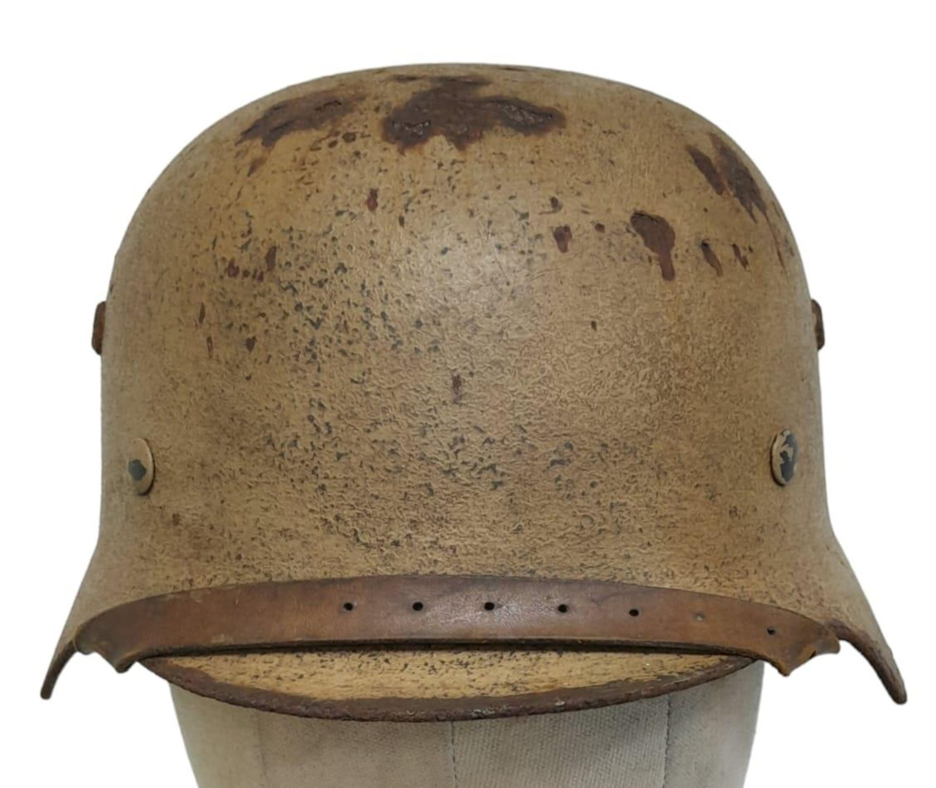 WW2 German M35 Africa Corps Helmet with liner. - Bild 2 aus 9