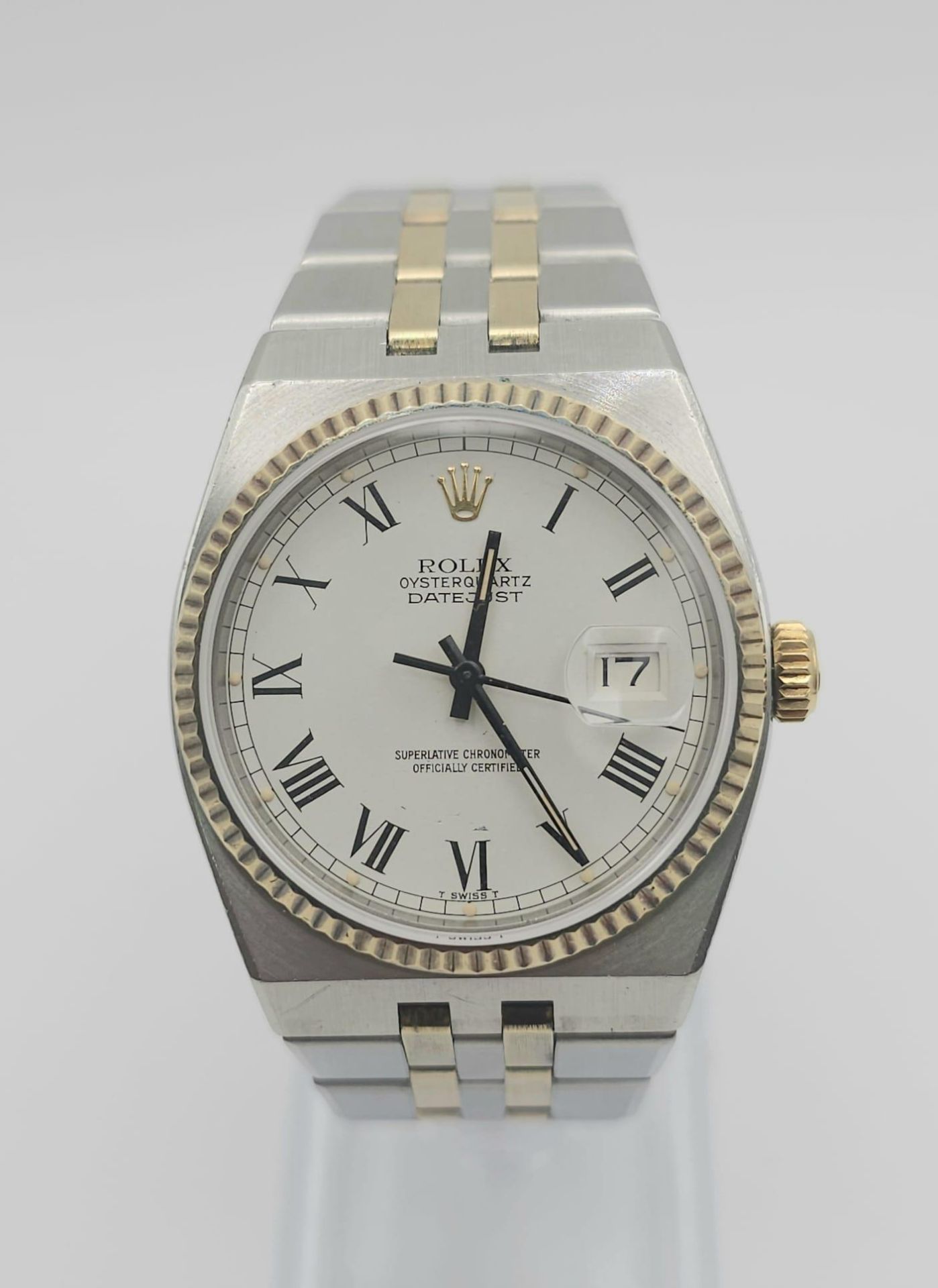 A Rare Bi-Metal Rolex Oyster Quartz Datejust Gents Watch. Gold and stainless steel bracelet and case - Image 2 of 21