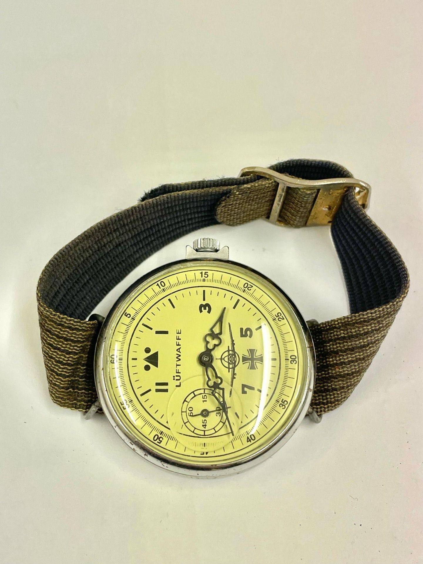 Vintage gents Luftwaffe style watch , customised dial Working - Image 7 of 9
