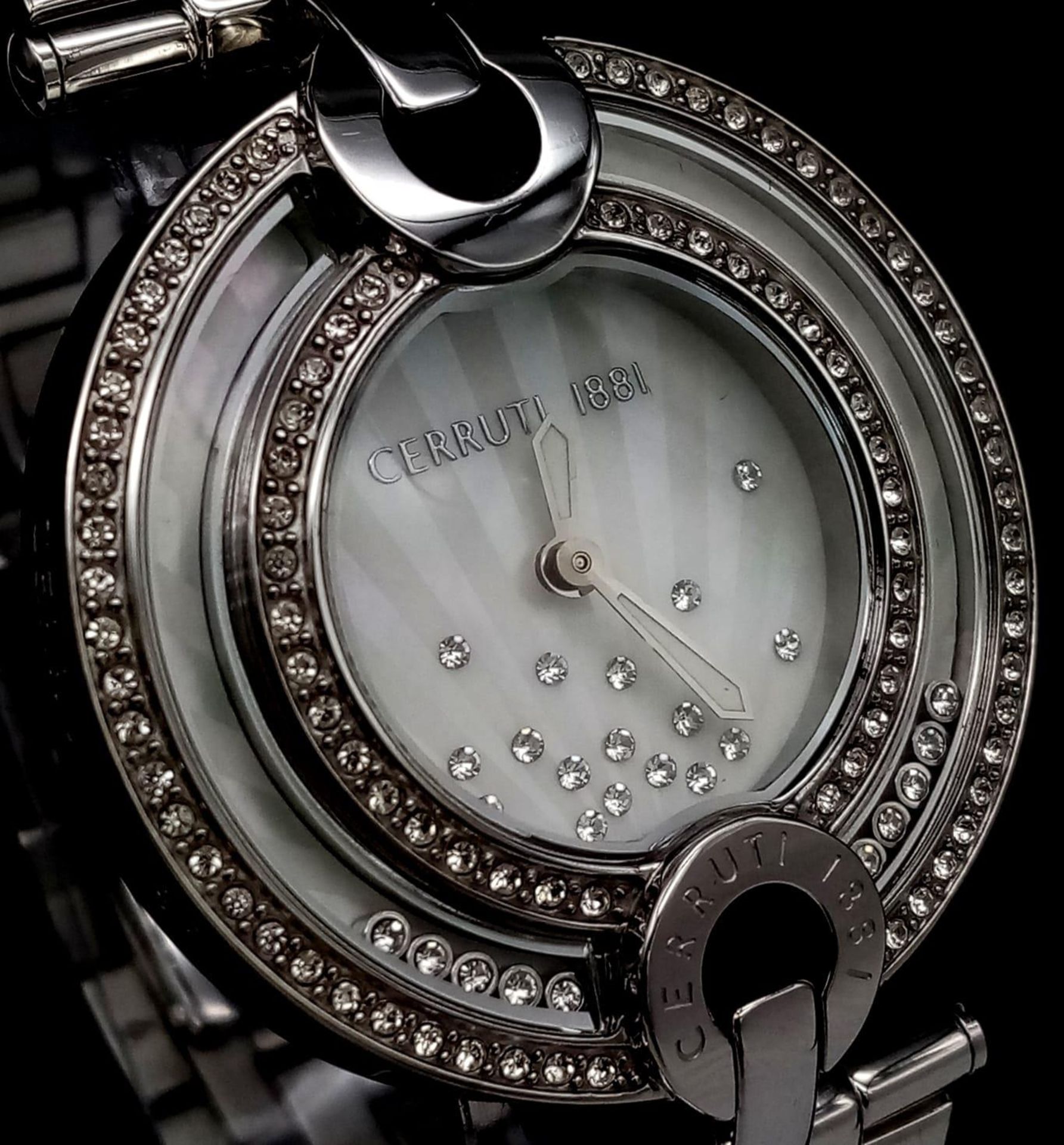 A fabulous, Italian designed, CERRUTI 1881 watch with floating “Happy diamonds” (synthetic). Case - Bild 3 aus 27