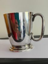MAPPIN and WEBB heavy SILVER PLATED Pint Tankard with Inscription for the Kandy Golf Club.