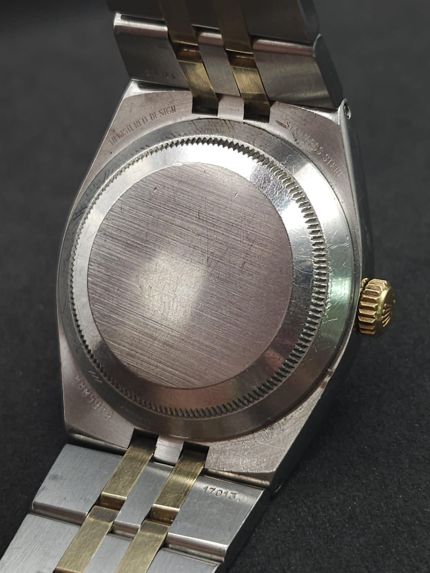 A Rare Bi-Metal Rolex Oyster Quartz Datejust Gents Watch. Gold and stainless steel bracelet and case - Image 17 of 21