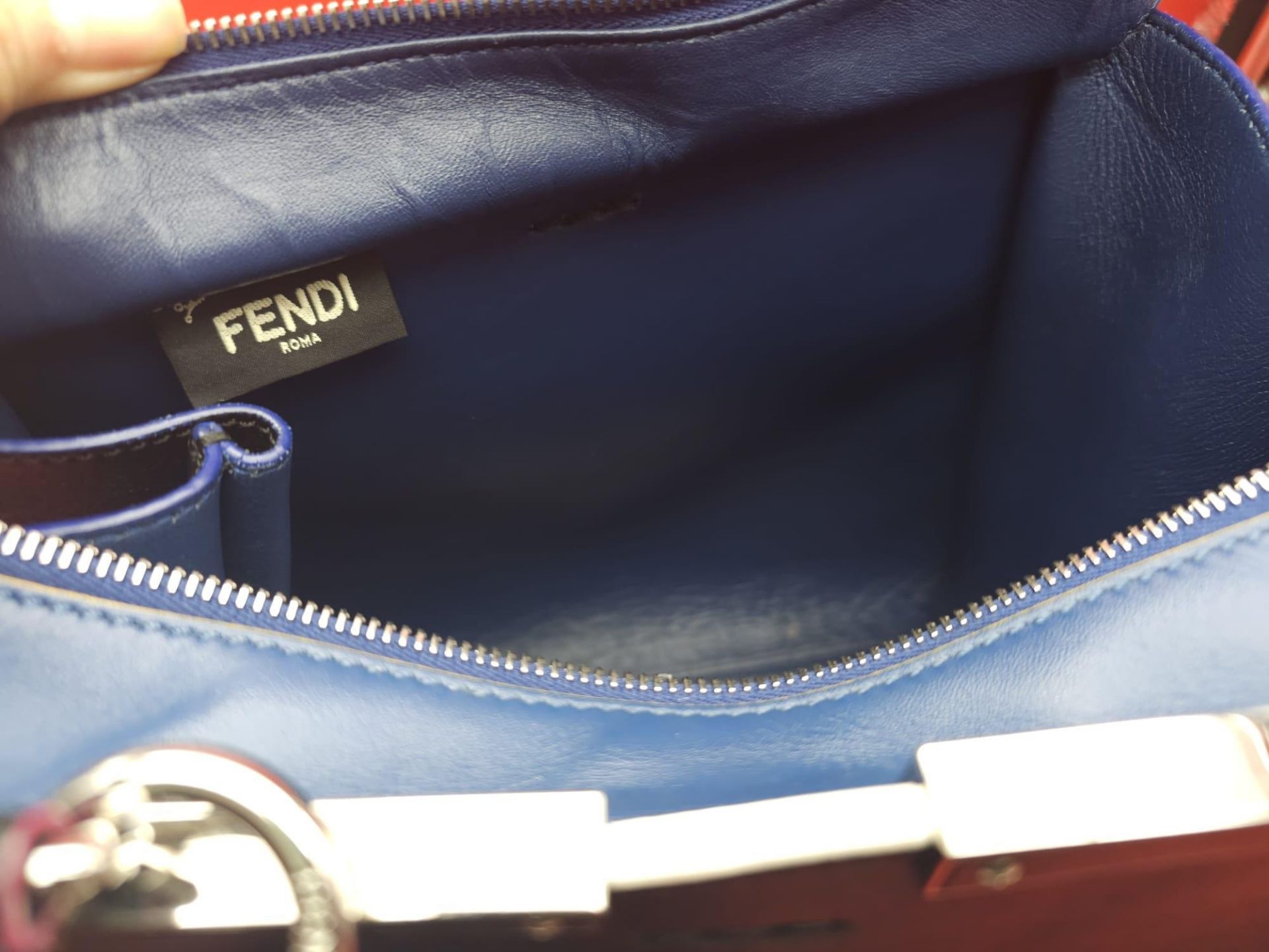 A Fendi Black 3 Jours Handbag. Black leather exterior with multi-colour trim. Features soft wings - Bild 14 aus 15