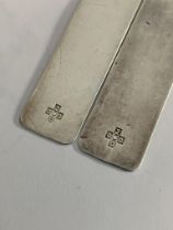 2 x Y2K SILVER BOOKMARKS. Fully hallmarked for 2000 Birmingham, England. 21 grams.