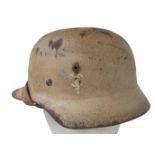 WW2 German M35 Africa Corps Helmet with liner.