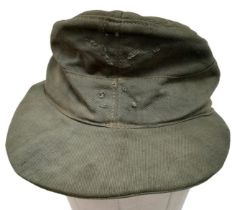 WW2 German Africa Corps M41 Cap. Embroidered by a Prisoner of War.