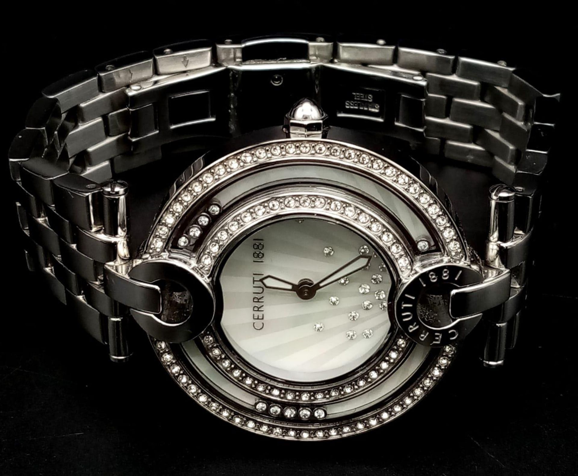 A fabulous, Italian designed, CERRUTI 1881 watch with floating “Happy diamonds” (synthetic). Case - Bild 8 aus 27