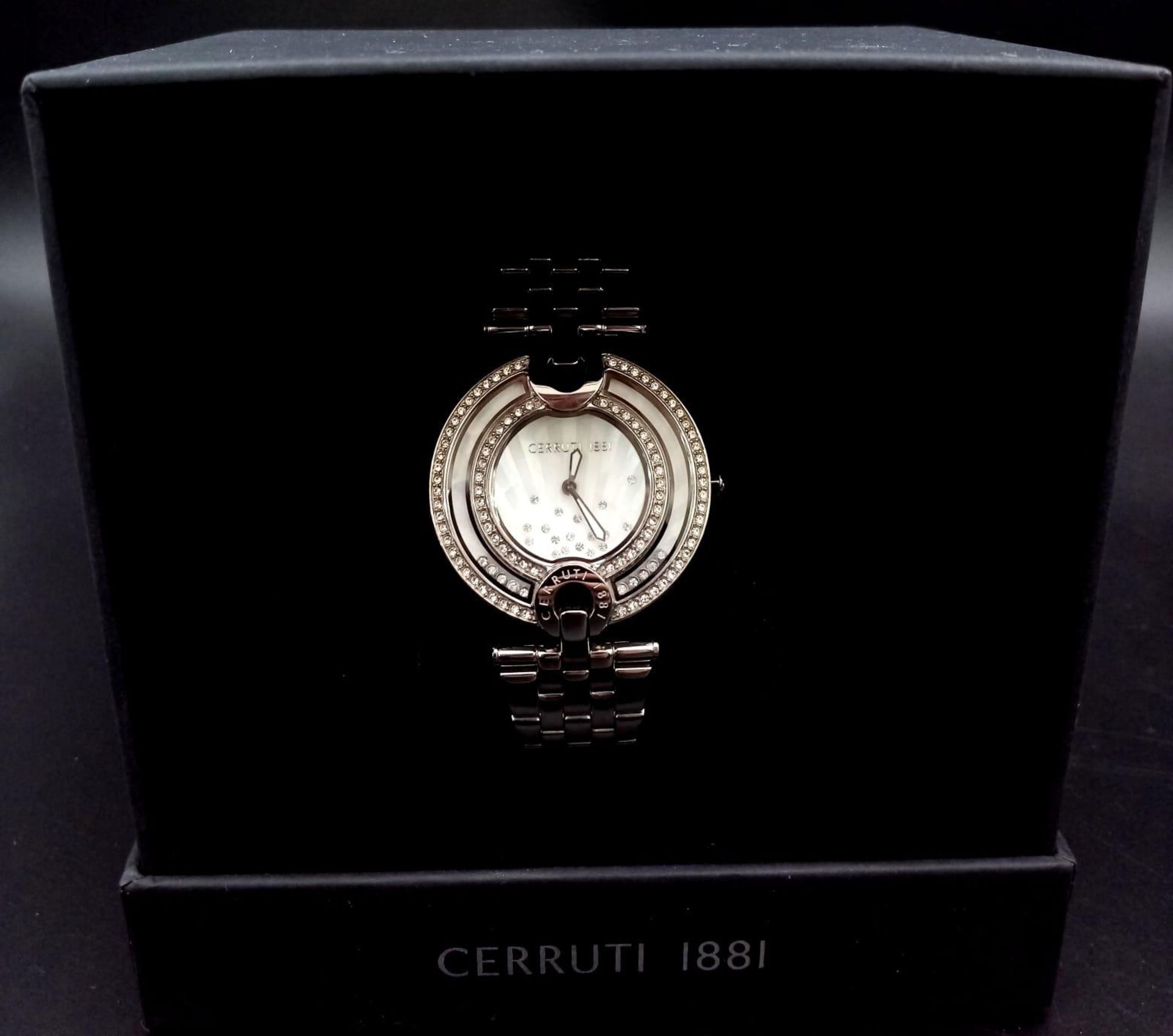 A fabulous, Italian designed, CERRUTI 1881 watch with floating “Happy diamonds” (synthetic). Case - Bild 24 aus 27