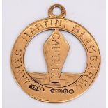 A 9k Rose Gold Circular Nautical Themed Pendant. 2.5cm diameter. If your name is James, congrats,