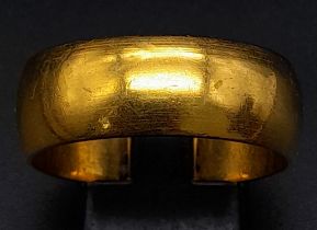A 22K GOLD(TESTED) BAND RING . 6.1gms size U
