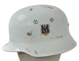 3rd Reich Lightweight D.R.K (German Red Cross) Helmet. Maybe Dr or Nurse.